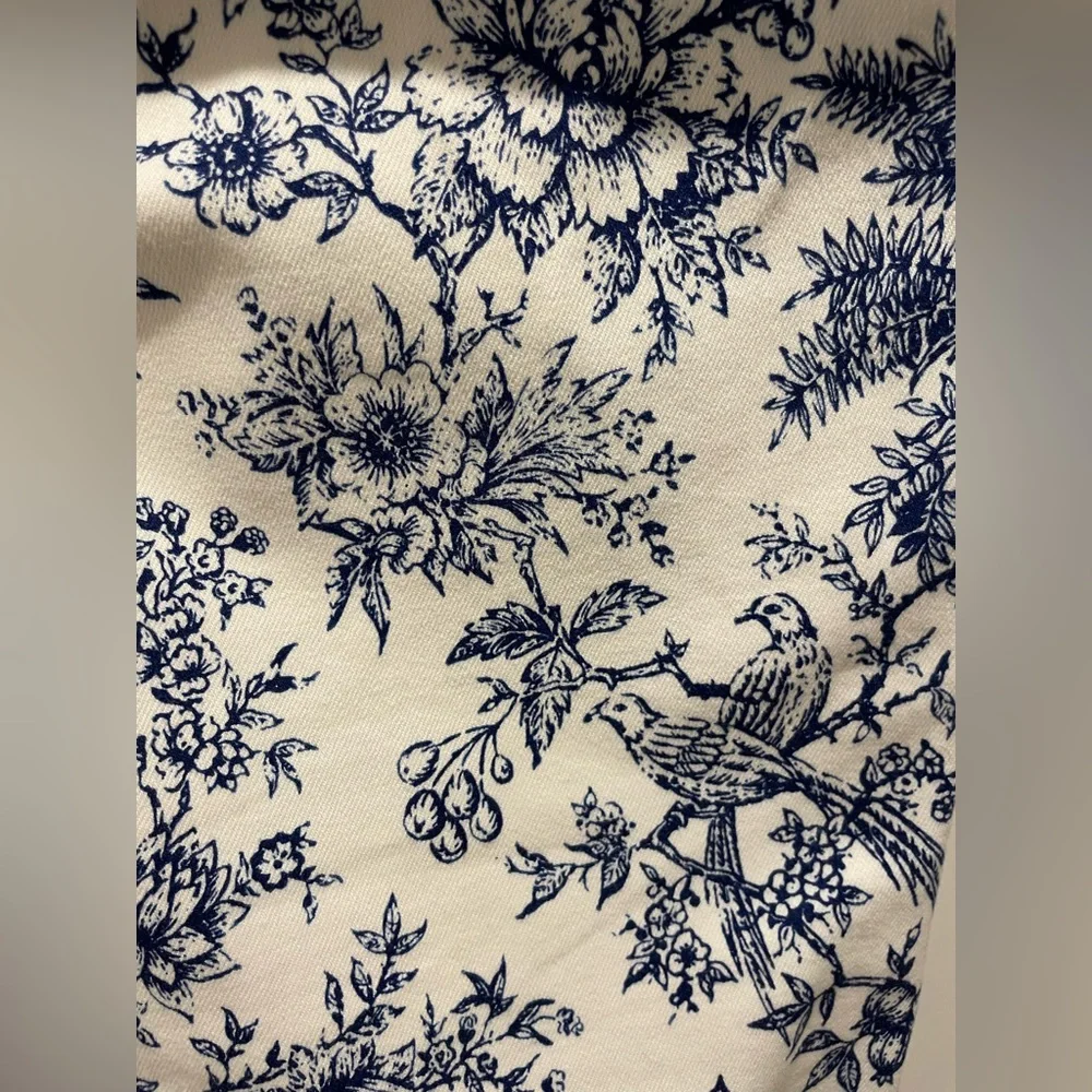 Talbots Blue and White Floral Ankle Jeans - Picture 3 of 5